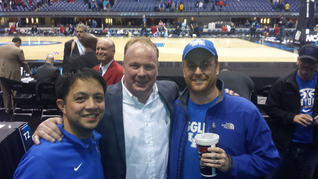 Me and Jeff with UK football coach Mark Stoops